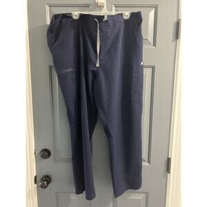 Lot of 3 FIGS XXL/P Scrubs 2 Jogger Pants, 1 Straight Leg Navy Blue Technical